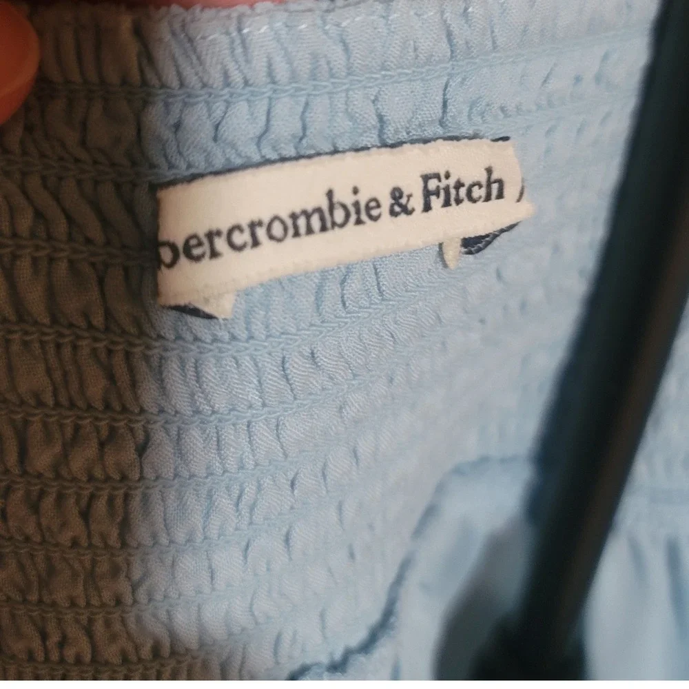Abercrombie & Fitch Light Blue Twist Front Fairycore Babydoll Coquette Top XL‎